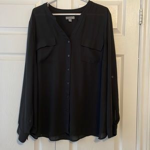 🛍️ 2/$20 Black long sleeve blouse